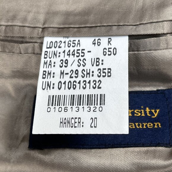 VTG Polo University by Ralph Lauren 100% Lambs Wool Retro Blazer Sz 46R - Picture 3 of 8